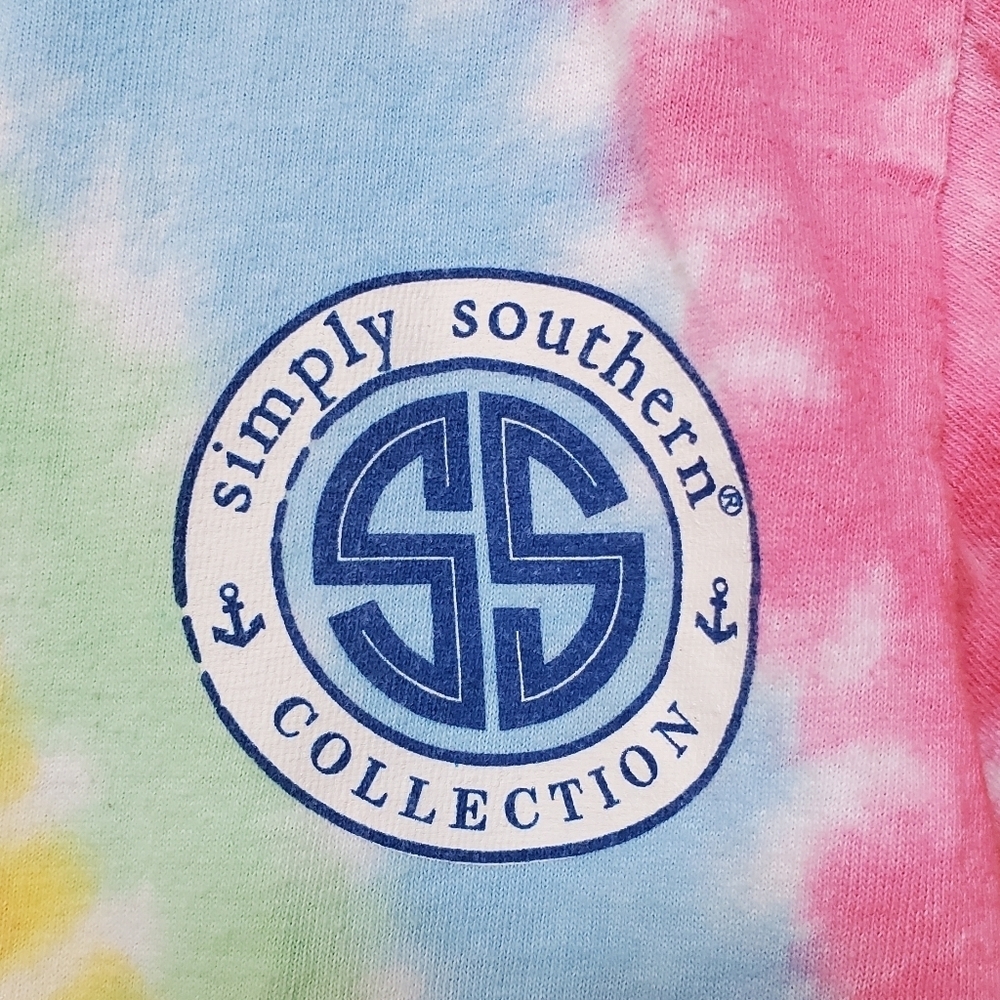 Simply Southern Youth L/S tie dye tee.  Size YM - Picture 2 of 4